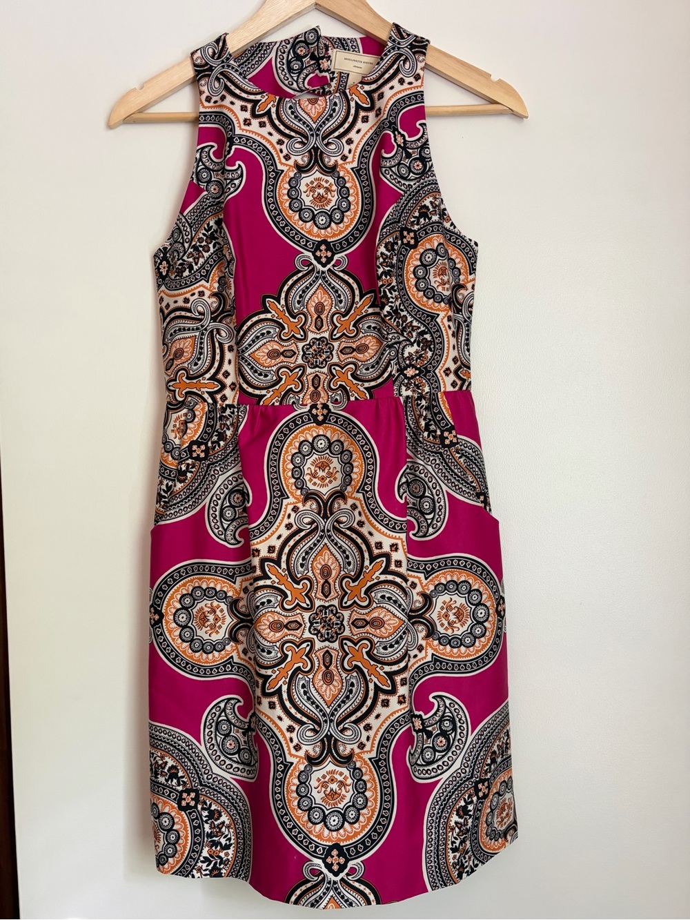 Anthropologie Moulinette Soeurs Geidi Paisley Sheath Dress Women's Size 0 Pink